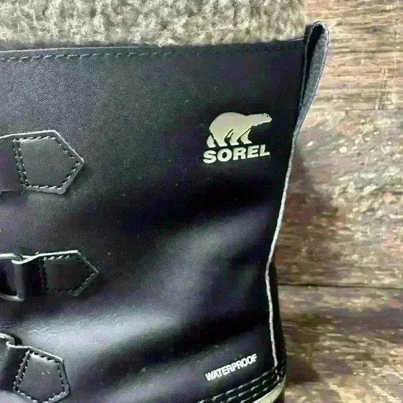 Sorel Waterproof Black Rain Snow Boots Women’s Size 5 - Picture 5 of 8